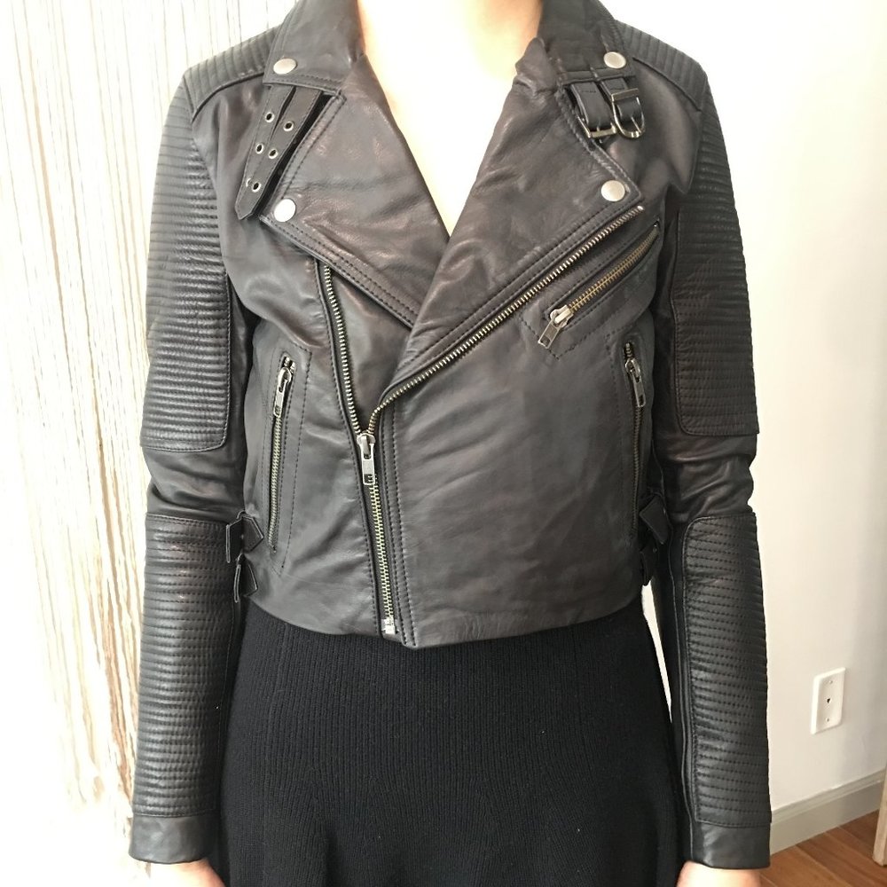Asilio cropped Decadent moto leather jacket